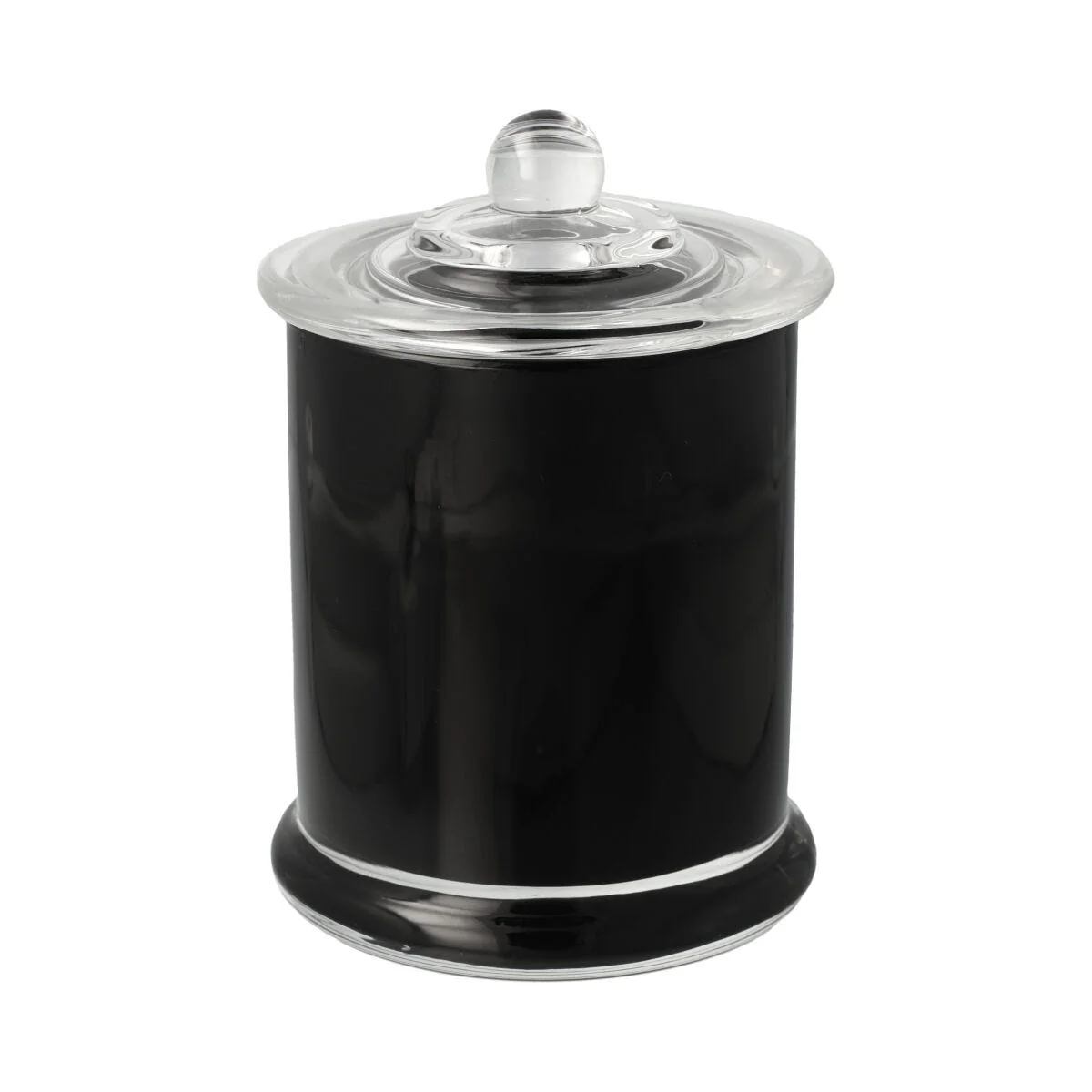 Danube Glassware - Knob Lid - Transparent Black (inside) - Small - 12