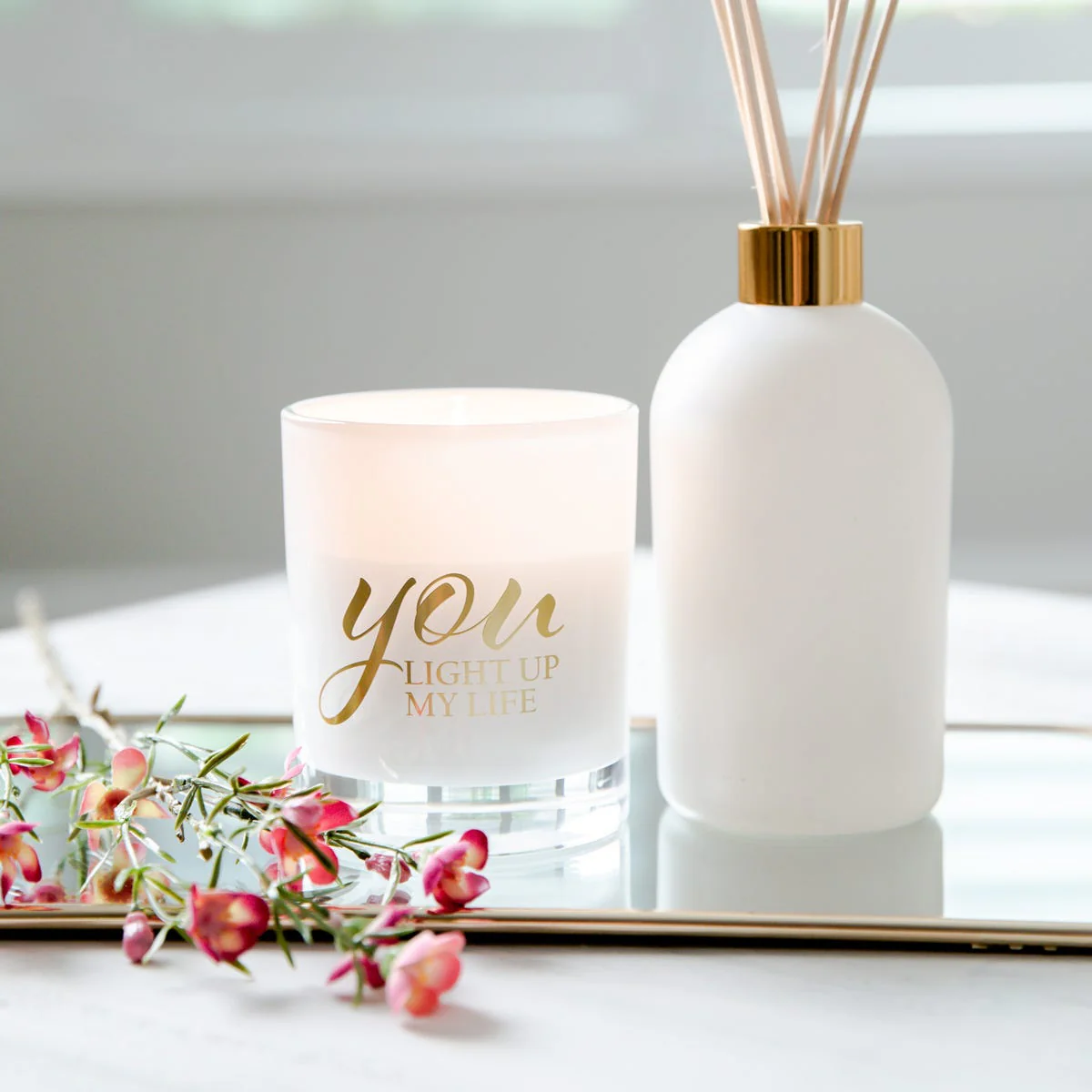 Oxford Candle Jar - White - Gold Foil "Light Up" - Large - 1 of - Image 2