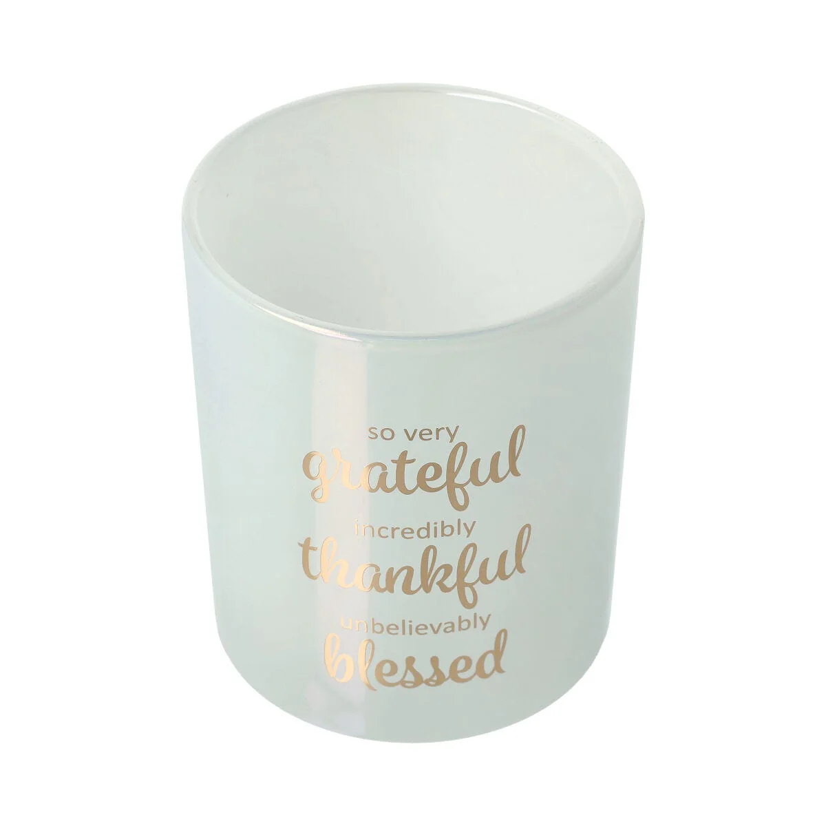 Oxford Candle Jar - White - Rose Gold Foil "Grateful" - Large - 1 of - Image 5