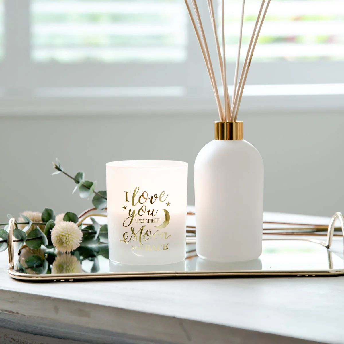 Oxford Candle Jar - Transparent White - Gold Foil "Moon" - Large - 1 of - Image 3