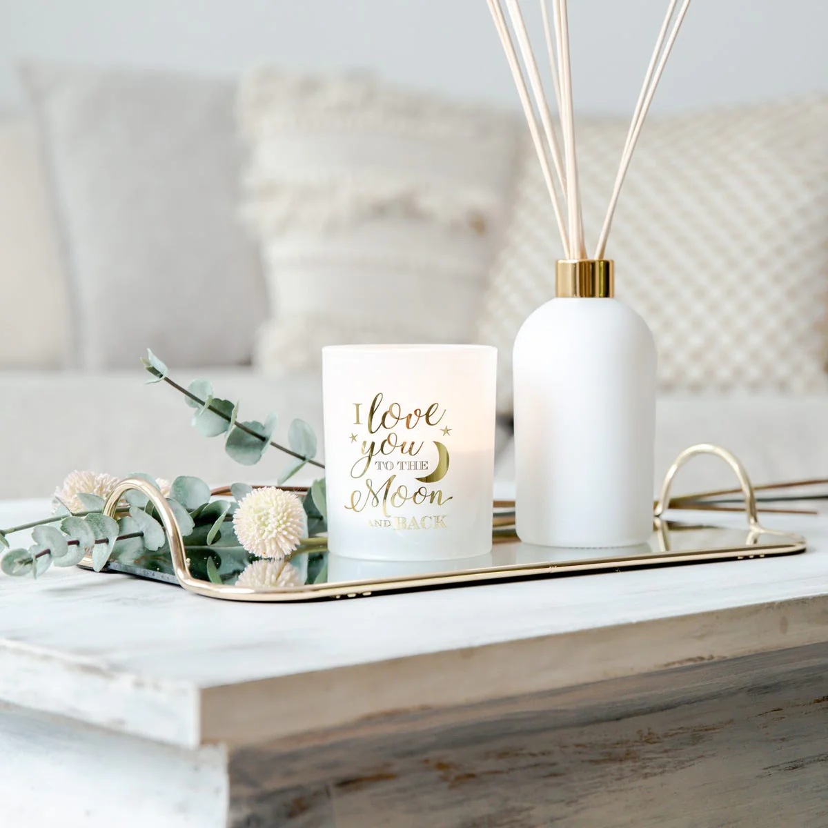 Oxford Candle Jar - Transparent White - Gold Foil "Moon" - Large - 1 of - Image 4