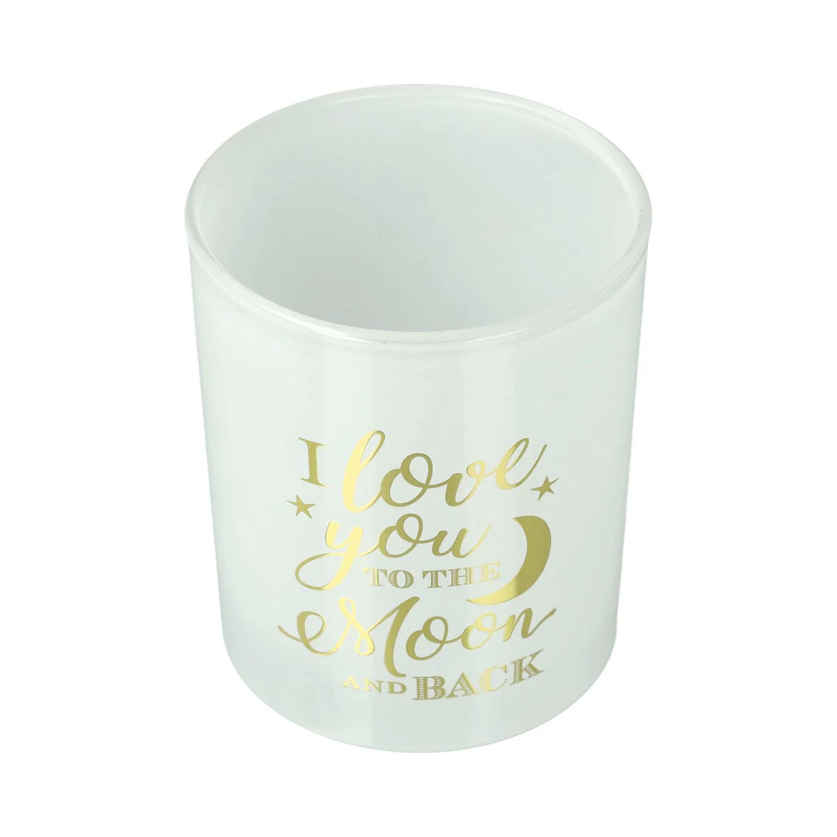 Oxford Candle Jar - Transparent White - Gold Foil "Moon" - Large - 1 of - Image 5