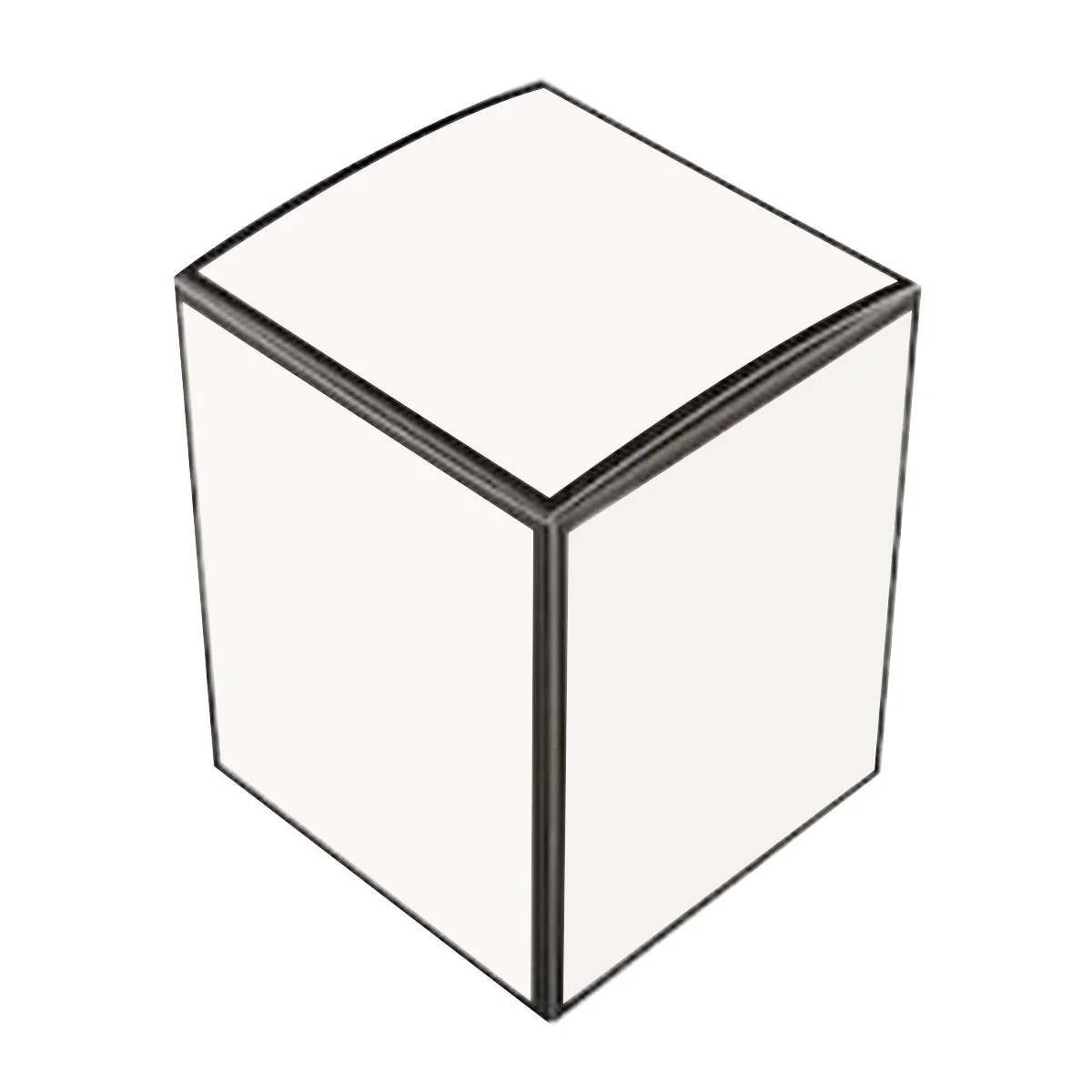 Danube Candle Box - No Window - White with Black Edge - Small - 12