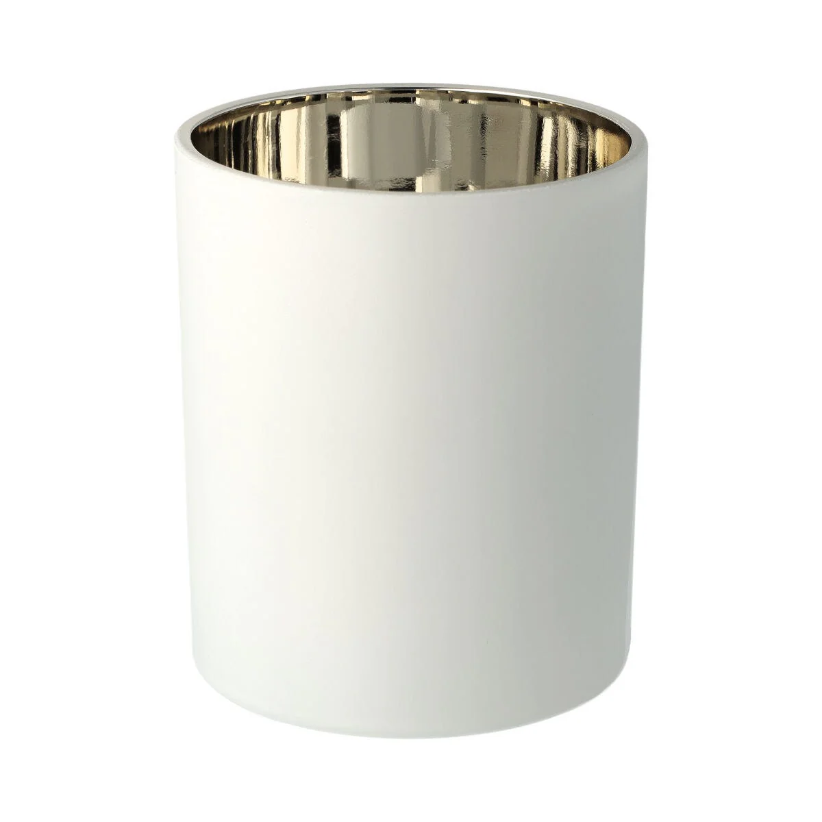 Oxford Candle Jar - Electroplated Gold & Matte White